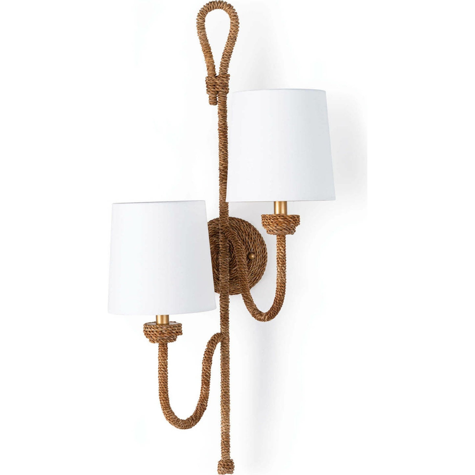 Bimini Sconce Single by Regina Andrew in brown. Made from natural material in a transitional style.