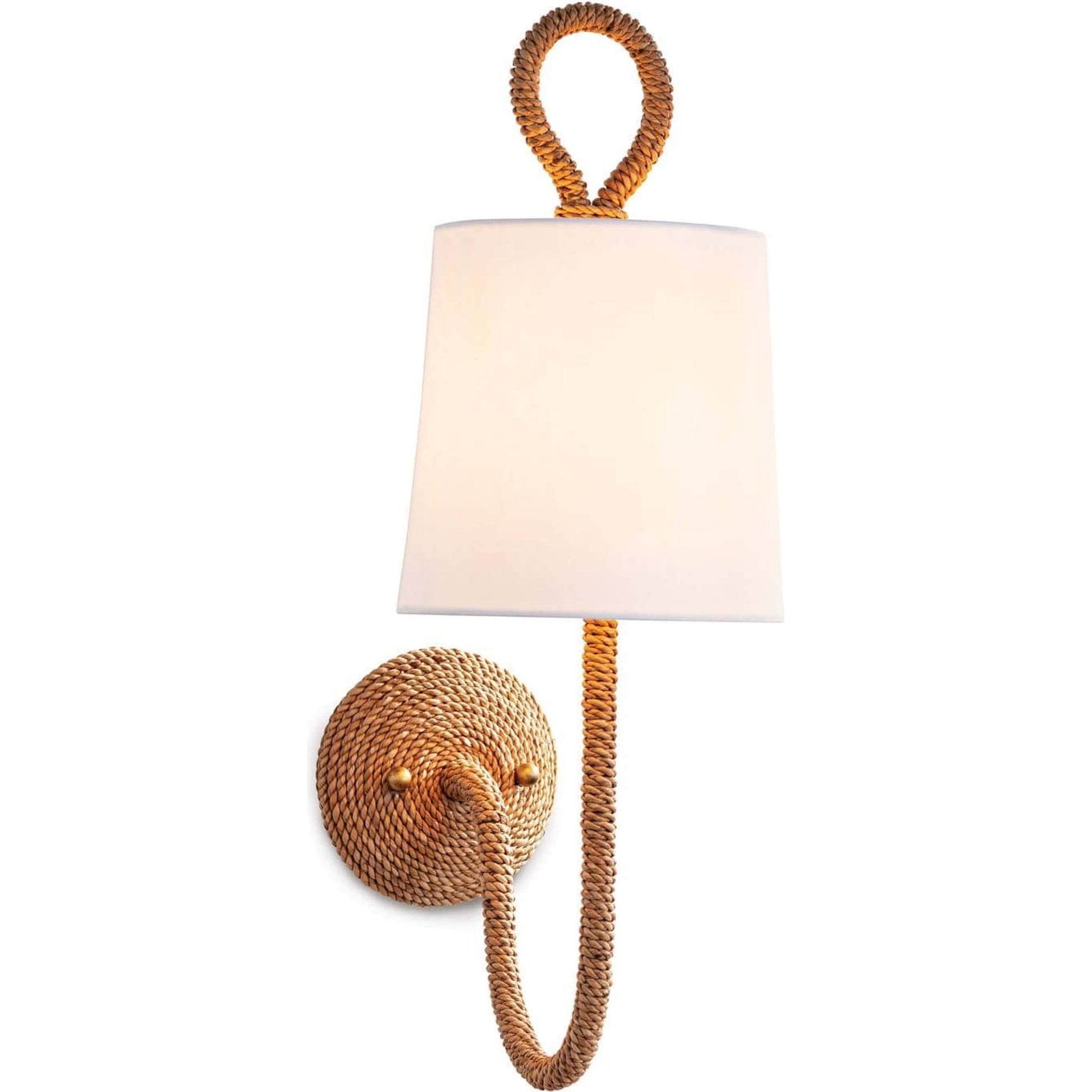 Bimini Sconce Single by Regina Andrew in brown. Made from natural material in a transitional style.