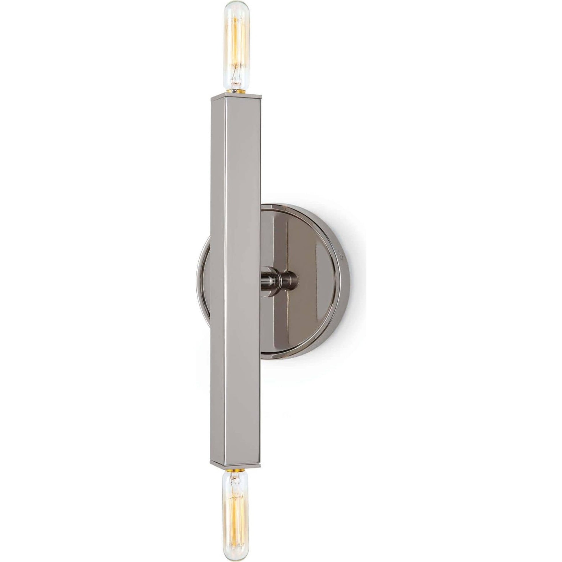 Viper Sconce by Regina Andrew in nickel and polished nickel. Made from steel in a transitional style.