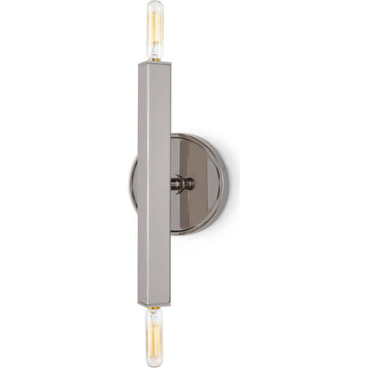 Viper Sconce by Regina Andrew in nickel and polished nickel. Made from steel in a transitional style.