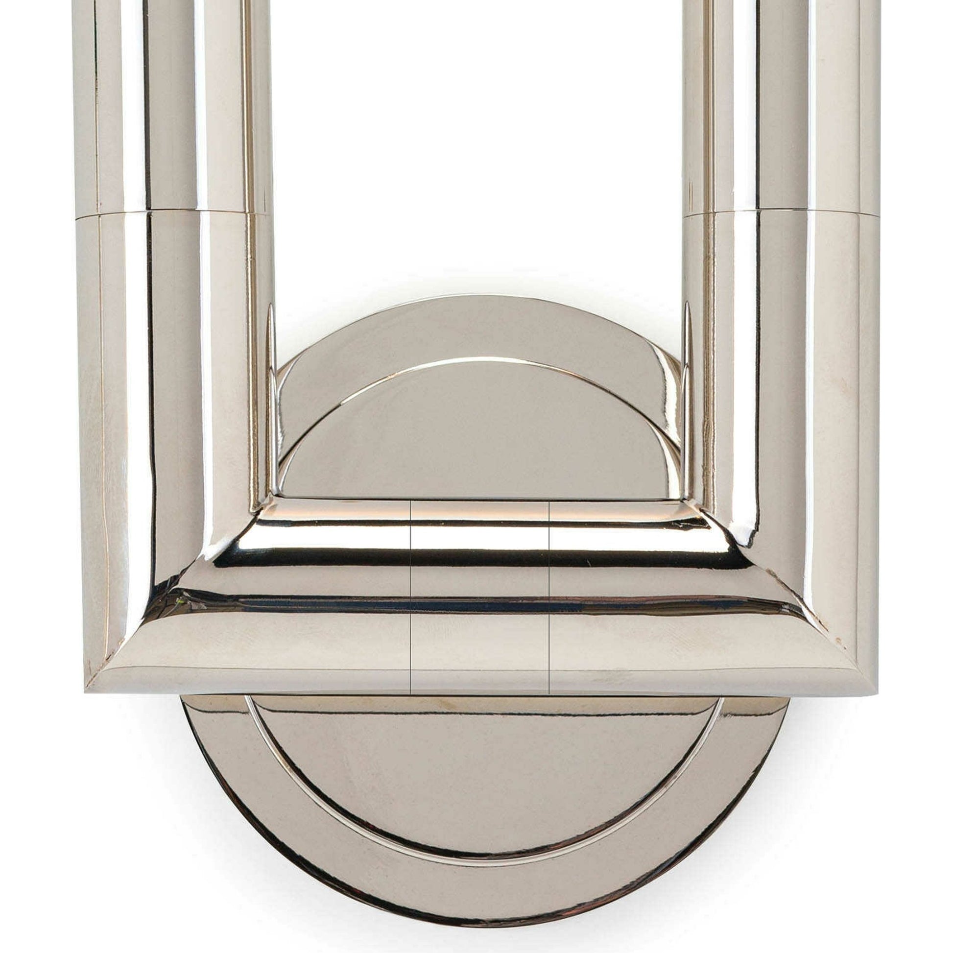 Wolfe Sconce by Regina Andrew in nickel and polished nickel. Made from steel in a modern style.