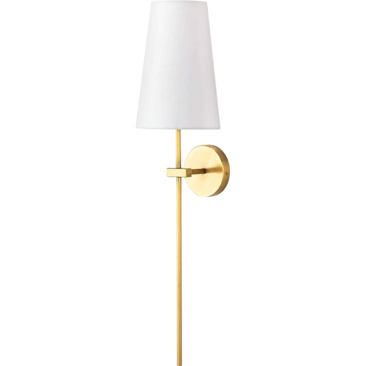 Toni Sconce by Regina Andrew in brass and natural brass. Made from steel in a transitional style.