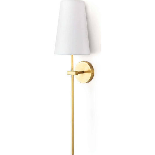Toni Sconce by Regina Andrew in brass and natural brass. Made from steel in a transitional style.