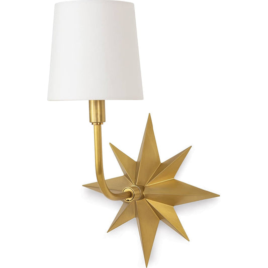 Etoile Sconce in Natural Brass by Regina Andrew in natural brass. Made from steel in a coastal style.