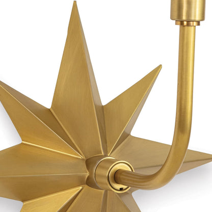 Etoile Sconce in Natural Brass by Regina Andrew in natural brass. Made from steel in a coastal style.
