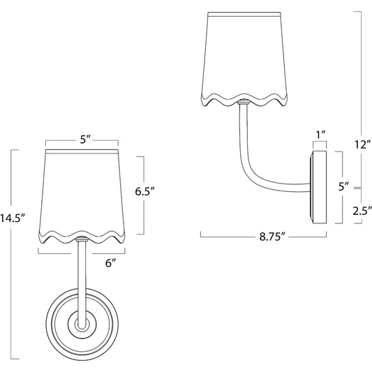 Ariel Sconce by Coastal Living by Regina Andrew. Made from steel in a unique style.