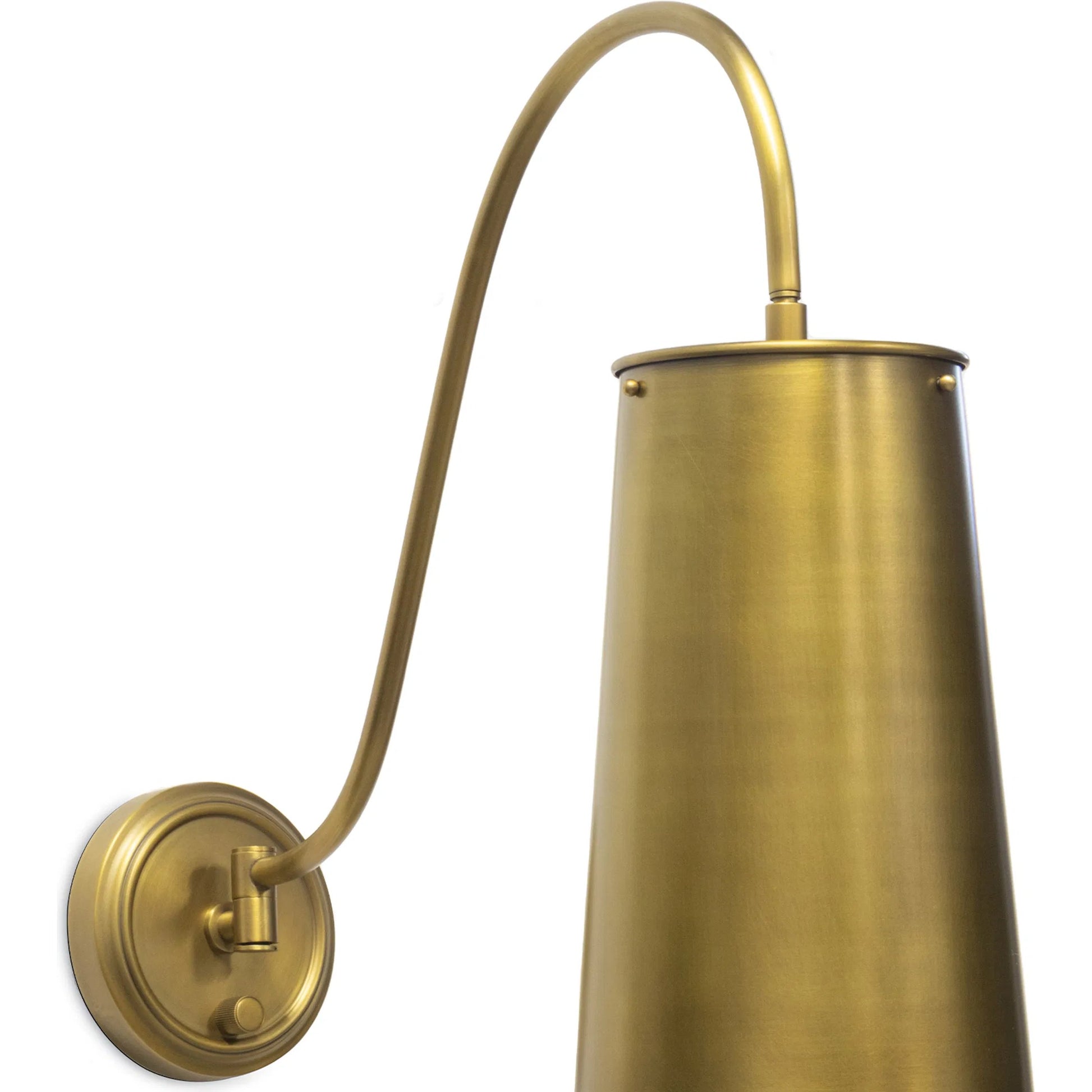 Hattie Sconce by Regina Andrew in brass and natural brass. Made from steel in a modern style.
