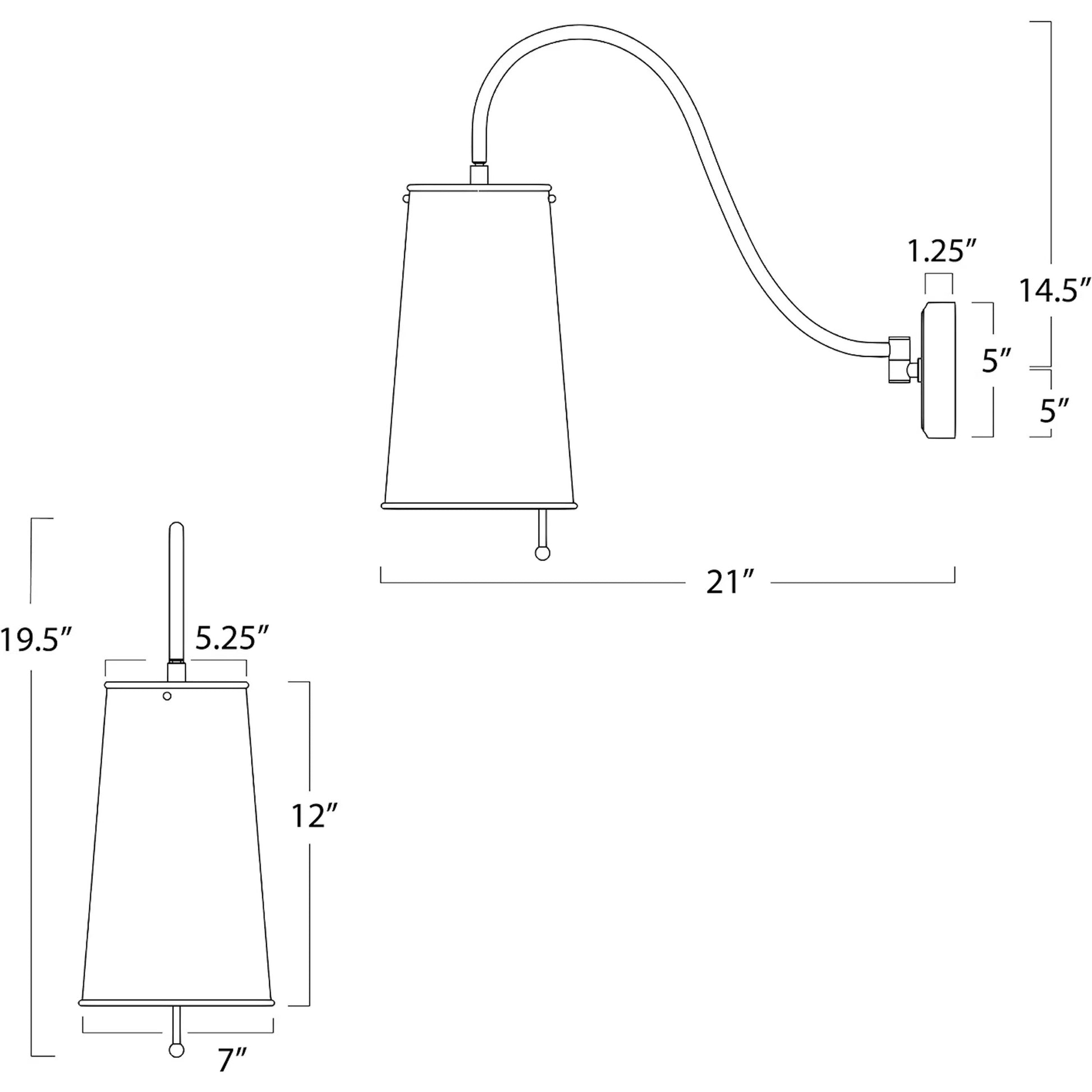 Hattie Sconce by Regina Andrew in brass and natural brass. Made from steel in a modern style.