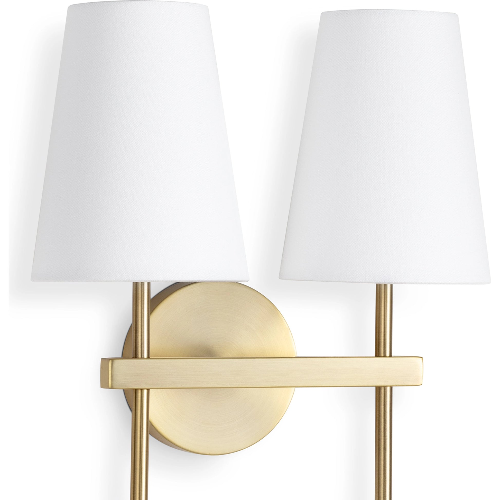 Toni Double Sconce by Regina Andrew in brass and natural brass. Made from steel in a modern style.