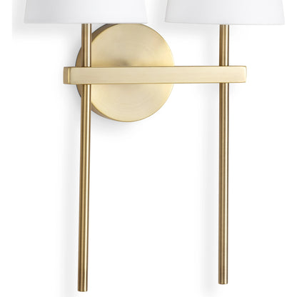 Toni Double Sconce by Regina Andrew in brass and natural brass. Made from steel in a modern style.
