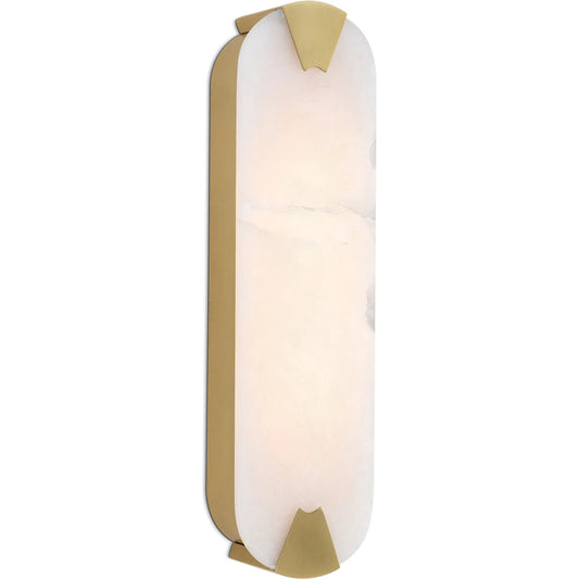 Houston Linear Sconce by Regina Andrew in natural stone, brass. Made from alabaster in a unique style.
