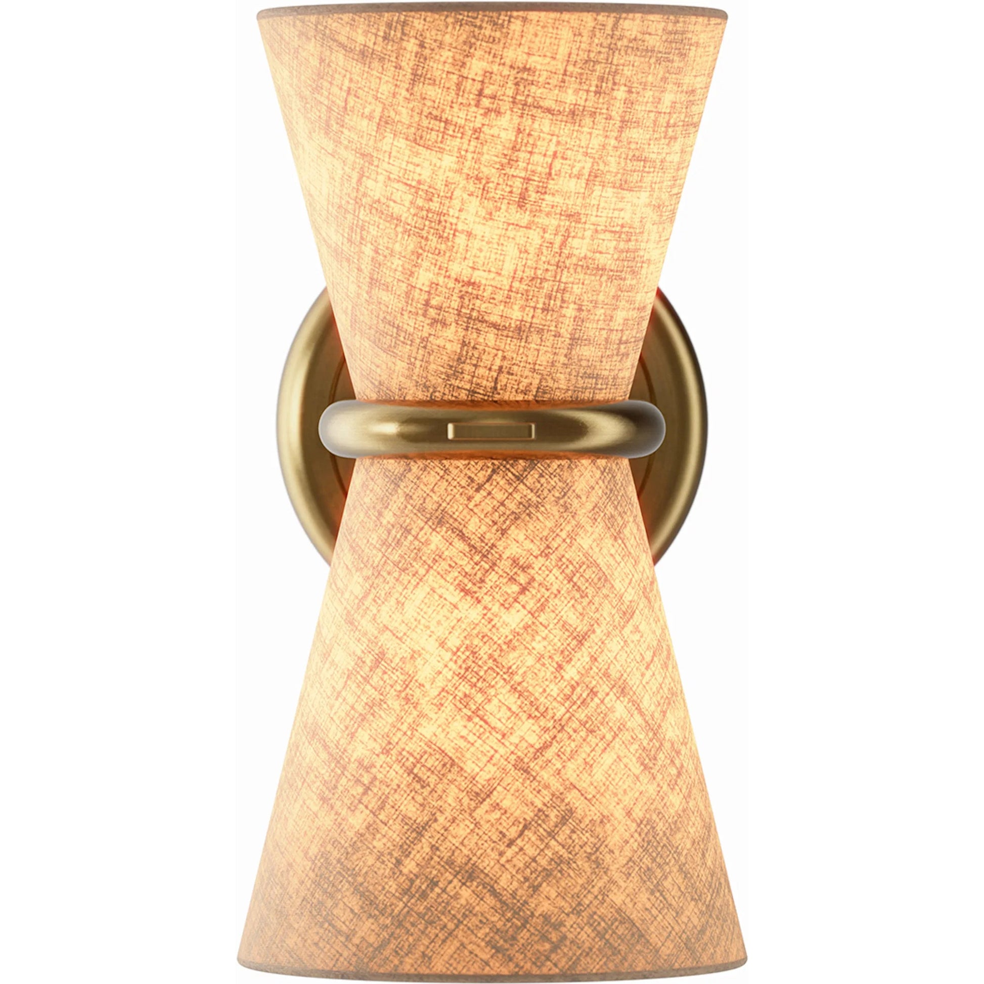 Gable Sconce by Regina Andrew in brass and antique natural brass. Made from steel in a unique style.
