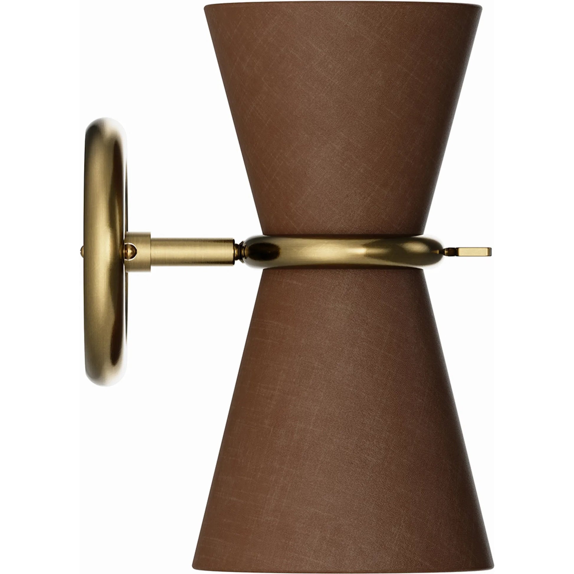 Gable Sconce by Regina Andrew in brass and antique natural brass. Made from steel in a unique style.