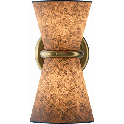 Gable Sconce by Regina Andrew in brass and antique natural brass. Made from steel in a unique style.