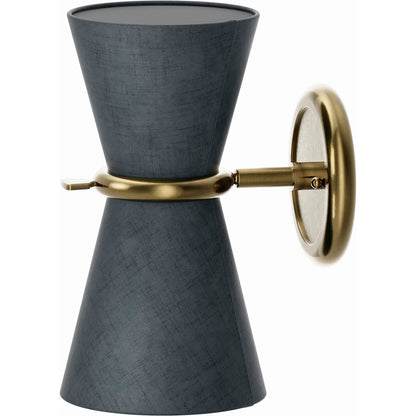 Gable Sconce by Regina Andrew in brass and antique natural brass. Made from steel in a unique style.