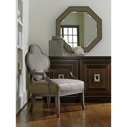 Riva Octagonal Mirror by Lexington. Made from unique in a transitional style.