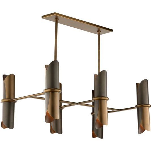 Stockman Chandelier by Wildwood in gold, brown. Made from unique in a modern style.