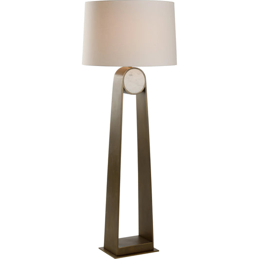 Emmons Floor Lamp by Wildwood in white, brown. Made from unique in a modern style.