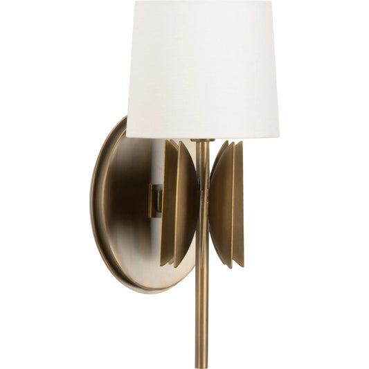 Tilling Sconce by Wildwood in antique brass. Made from unique in a unique style.