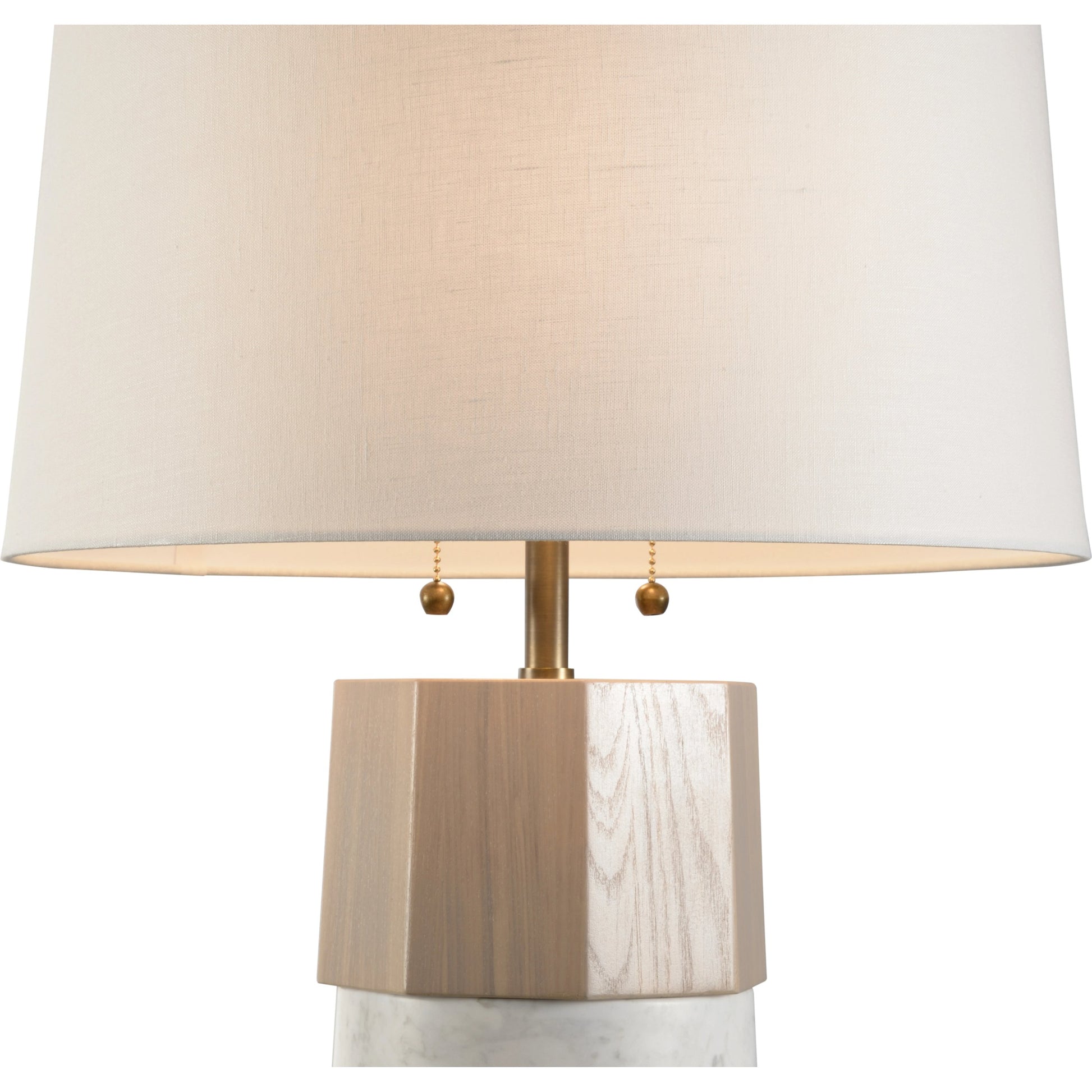 Laurence Lamp by Wildwood in rift cut white oak, natural white. Made from unique in a modern style.