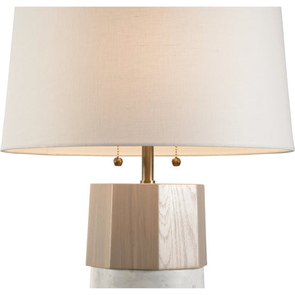 Laurence Lamp by Wildwood in rift cut white oak, natural white. Made from unique in a modern style.