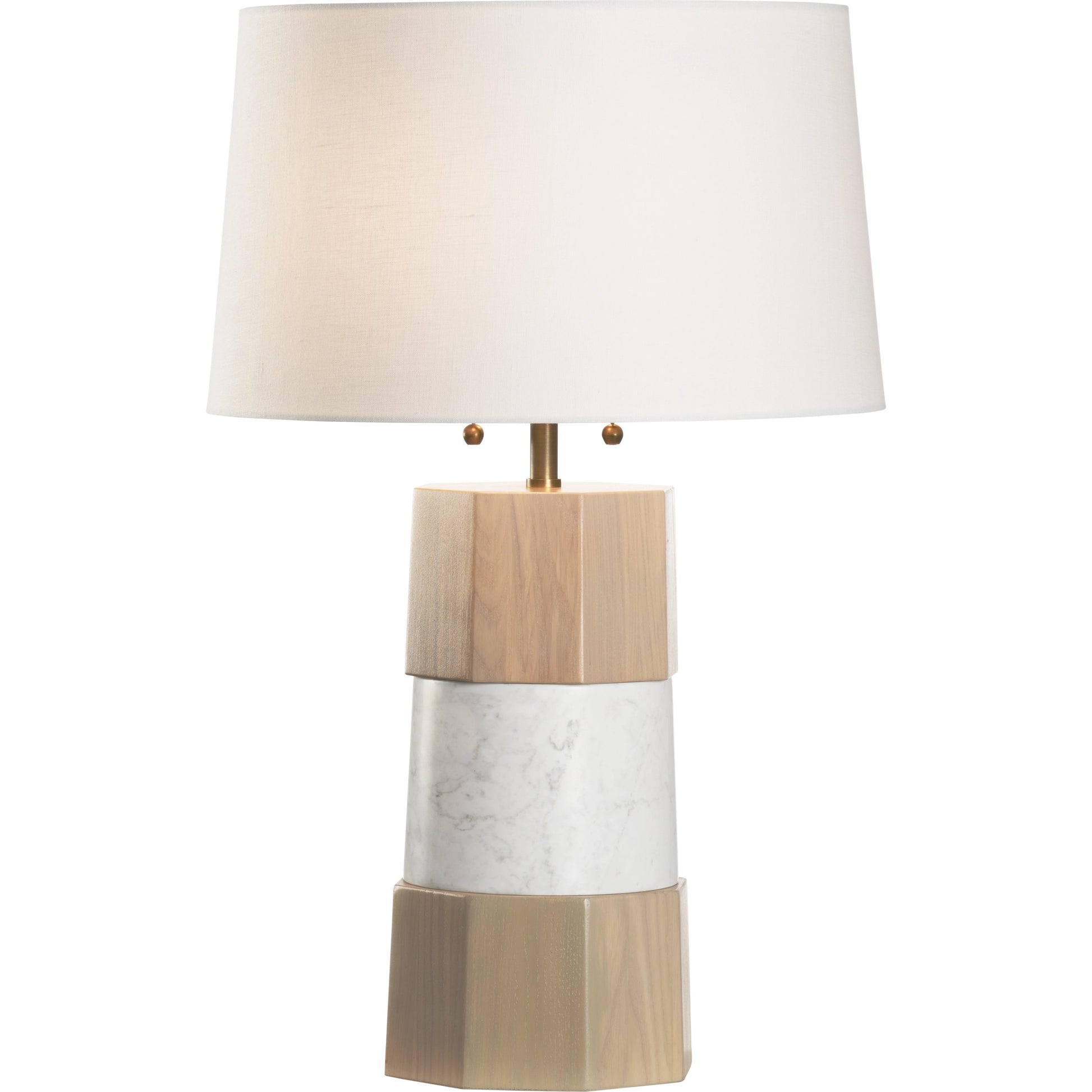 Laurence Lamp by Wildwood in rift cut white oak, natural white. Made from unique in a modern style.