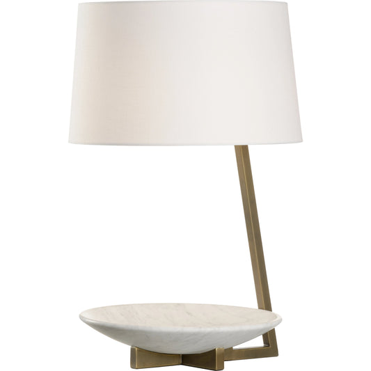 Elgin Lamp by Wildwood in white, gold. Made from unique in a modern style.