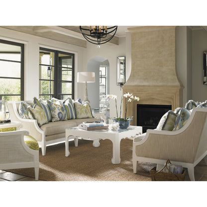 Cassava Cocktail Table by Tommy Bahama Home in white. Made from unique in a transitional style.