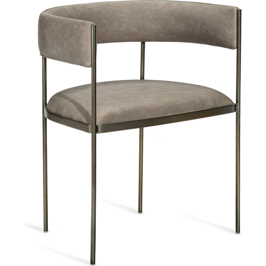 Ryland Dining Chair by Interlude Home. Made from faux leather, metal in a modern style.
