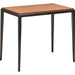 Auburn Side Table by Interlude Home. Made from wood, cast iron, leather in a modern style.