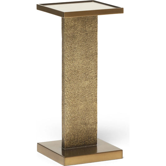 Greggs Drink Table by Interlude Home in bronze and golden bronze. Made from metal in a unique style.