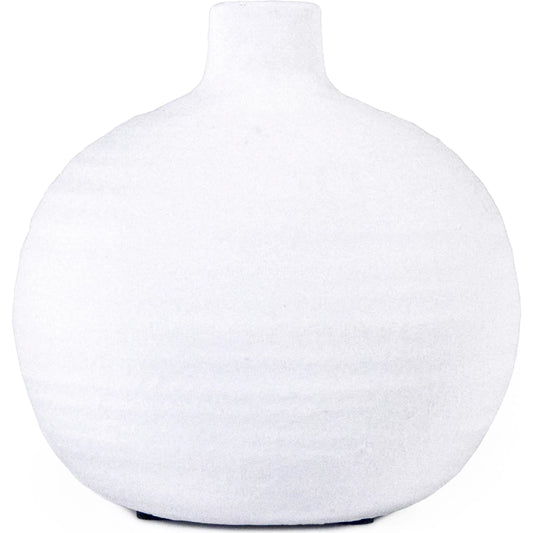 001 SI-2448996 | Primary Silo | White Vase by Zentique in distressed white. Made from ceramic in a unique style.