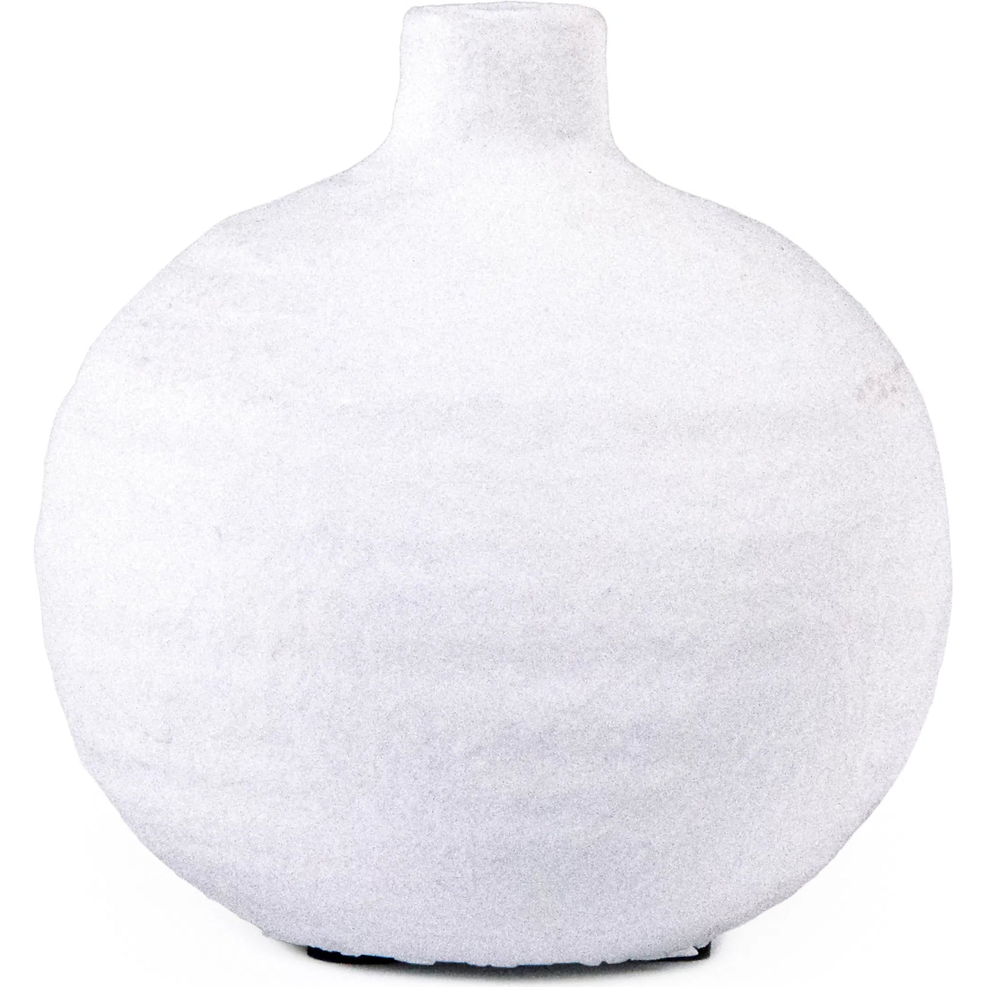 White Vase by Zentique in distressed white. Made from ceramic in a unique style.