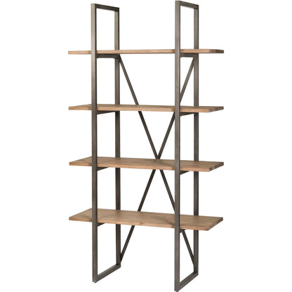 Kenya Cain Rack by LH Imports in salvaged gray. Made from reclaimed pine in a modern style.
