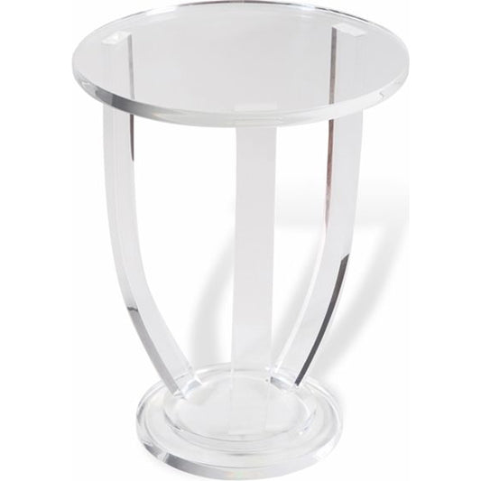 Lila Side Table by Interlude Home in clear. Made from acrylic in a modern style.