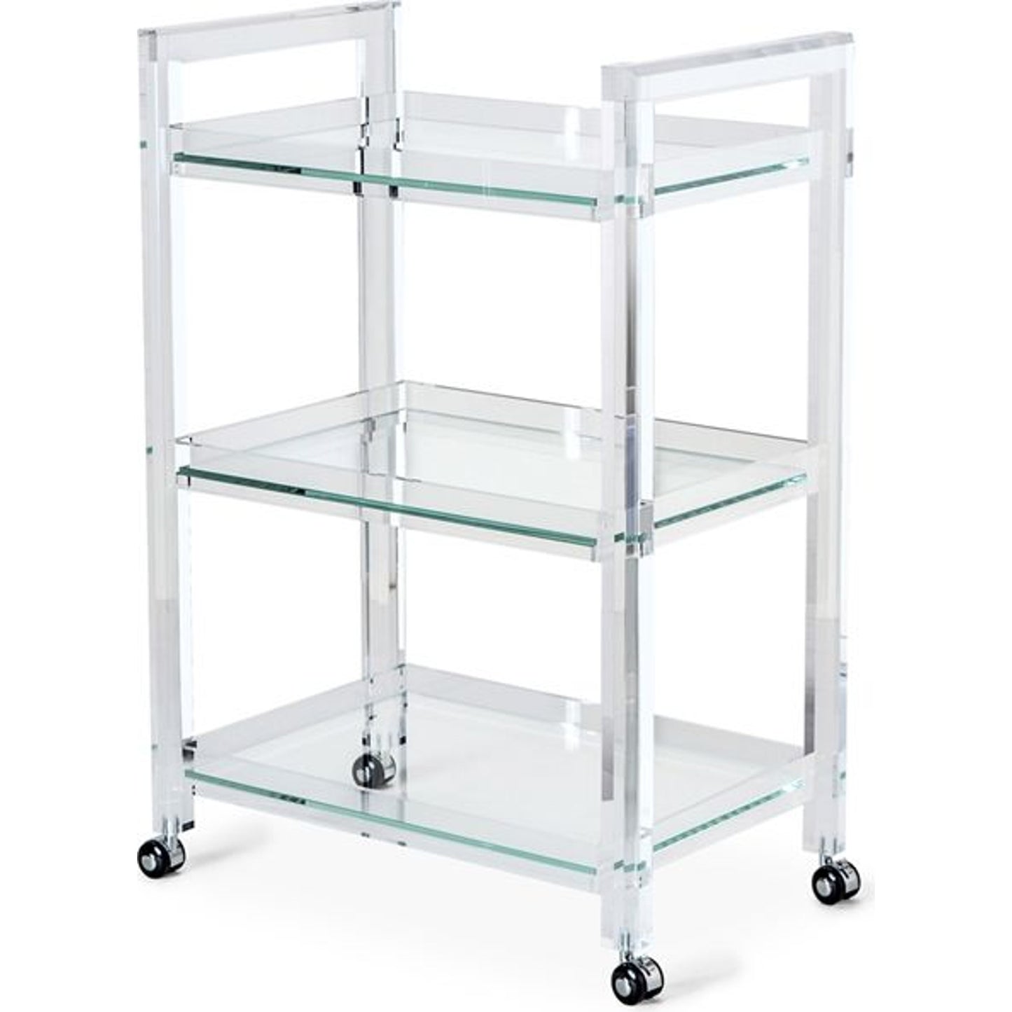 001 S-245917 | Primary Silo | Ava Bar Cart by Interlude Home in clear. Made from acrylic, glass in a modern style.