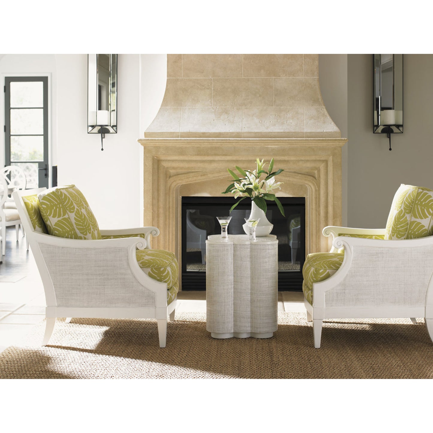001 SR-836464 | Lifestyle | Spar Point Chairside Table by Tommy Bahama Home. Made from unique in a transitional style.