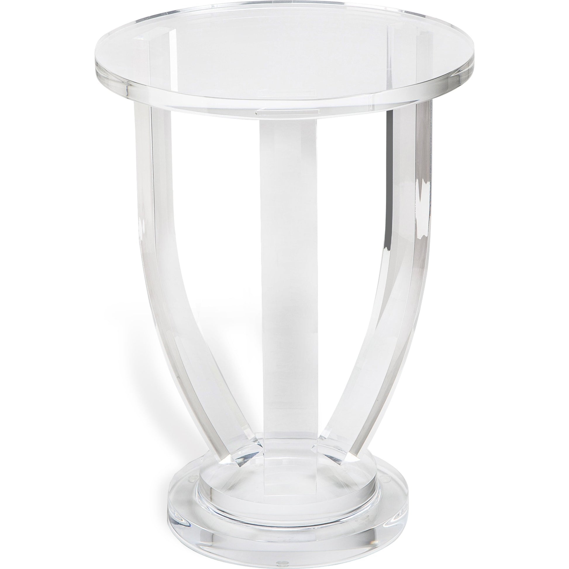 Lila Side Table by Interlude Home in clear. Made from acrylic in a modern style.
