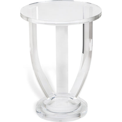 Lila Side Table by Interlude Home in clear. Made from acrylic in a modern style.