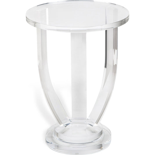 Lila Side Table by Interlude Home in clear. Made from acrylic in a modern style.