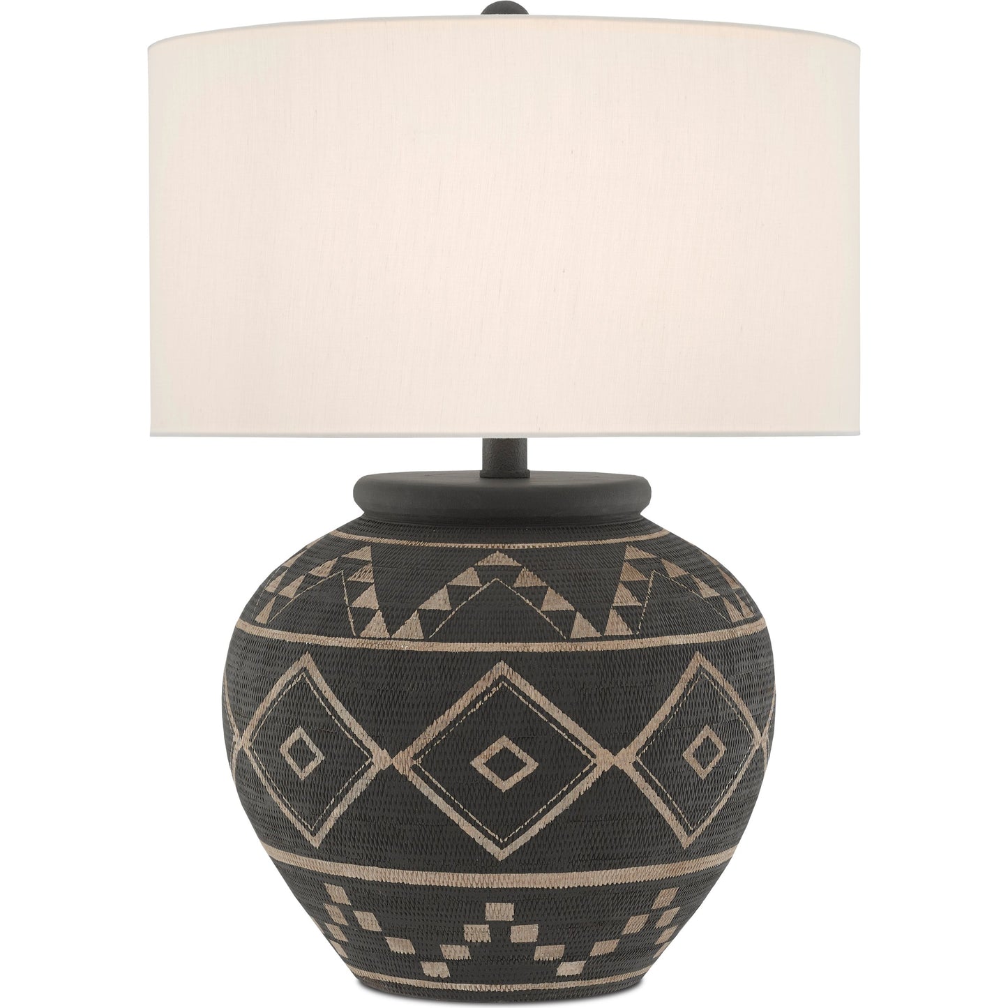 001 SR-768059 | Primary Silo | Tattoo Table Lamp by Currey and Company in brewed latte, mole black. Made from terracotta, wrought iron in a rustic style.