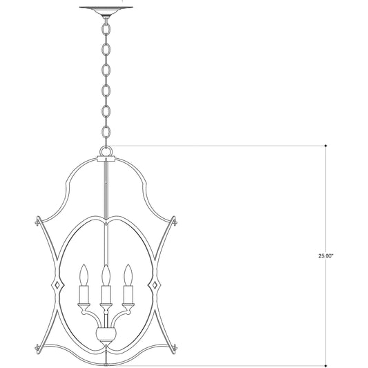 Charisma Lantern by Currey and Company in french black. Made from wrought iron in a traditional style.
