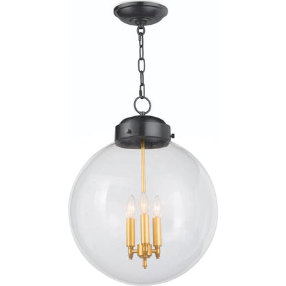 Globe Pendant in Natural Brass by Regina Andrew in brass and natural brass. Made from cast zinc in a traditional style.