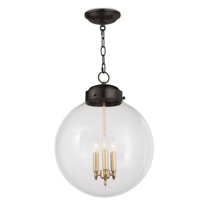 Globe Pendant in Natural Brass by Regina Andrew in brass and natural brass. Made from cast zinc in a traditional style.