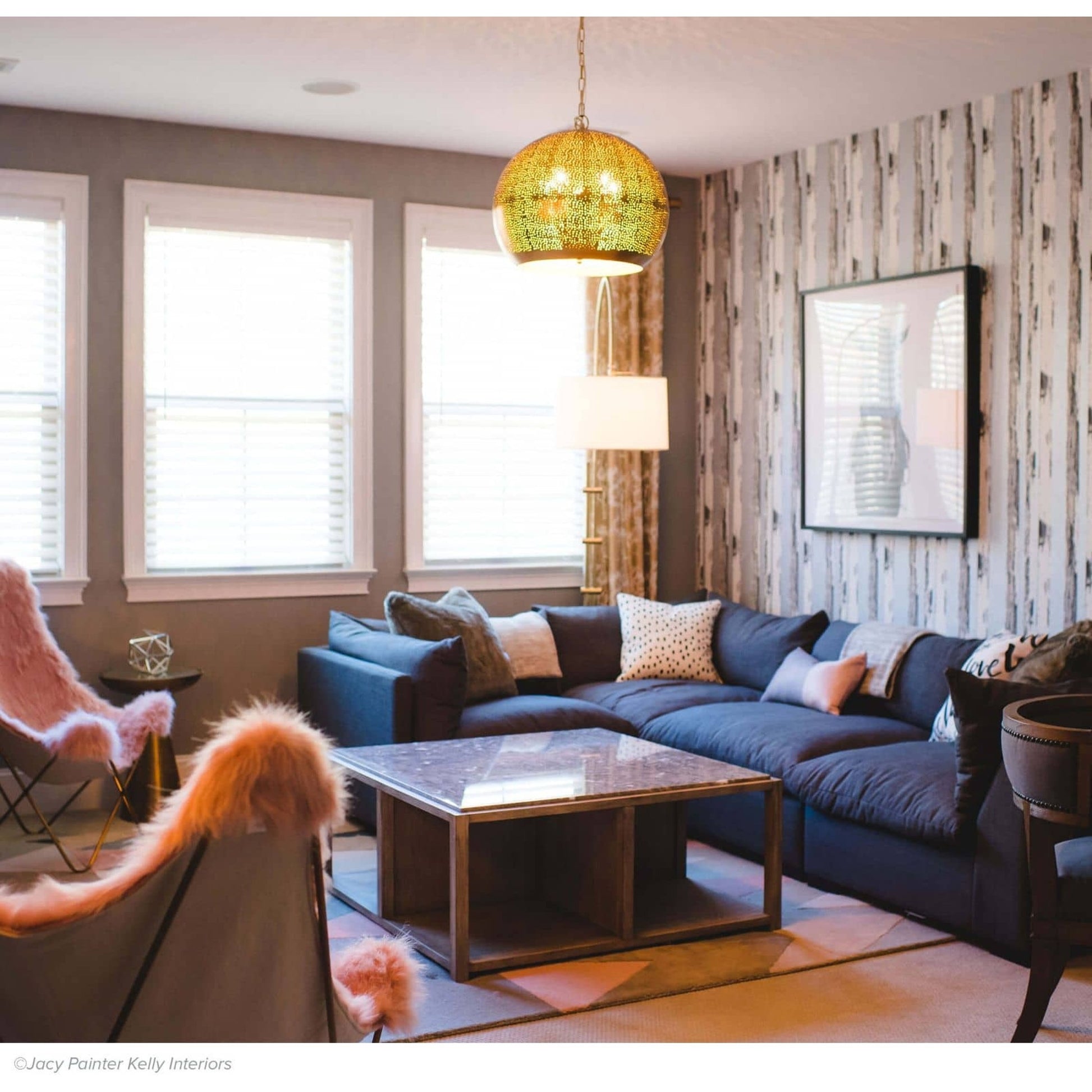 Pierced Metal Sphere Pendant by Regina Andrew. Made from unique in a eclectic & global style.