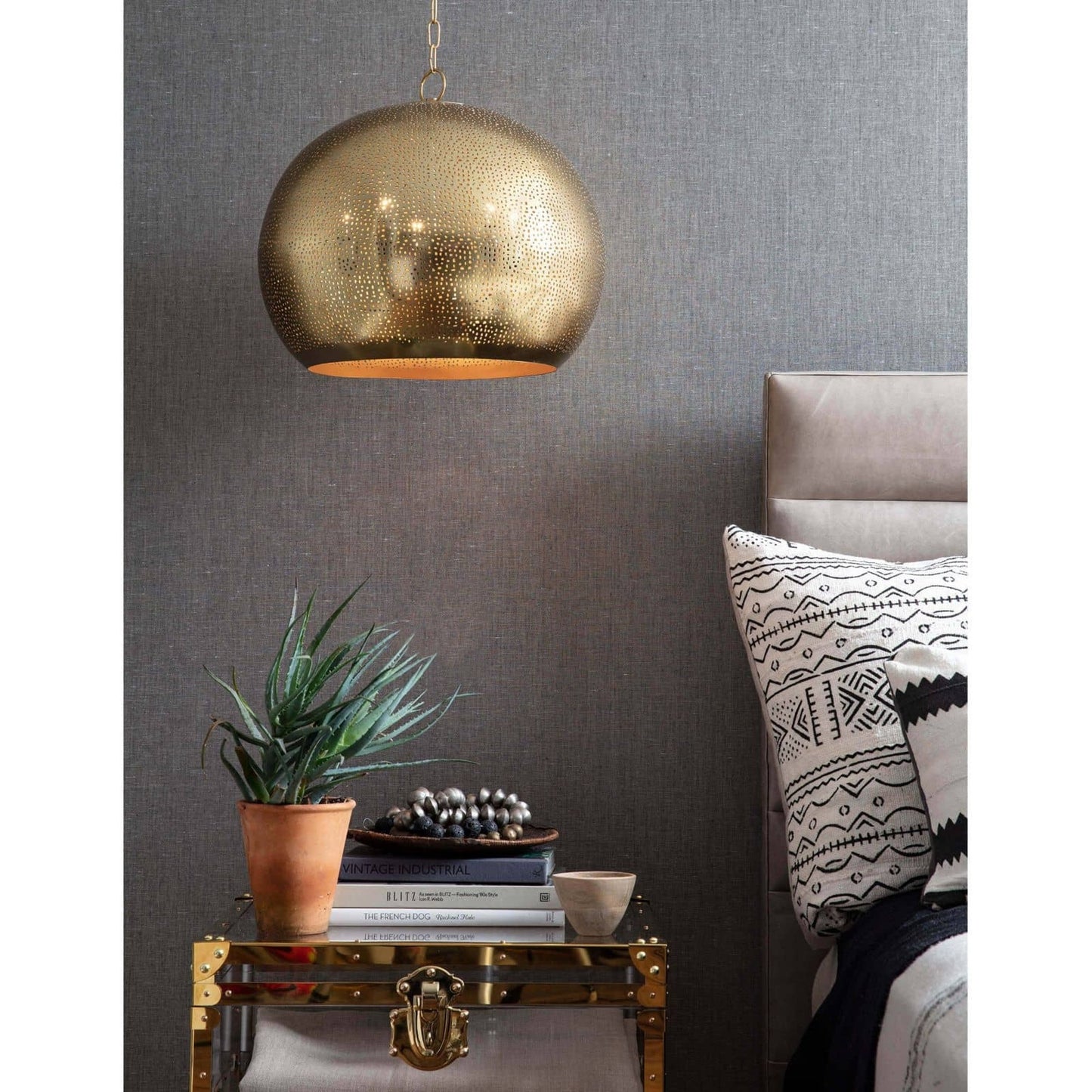 009 S-287168 | Lifestyle | Pierced Metal Sphere Pendant by Regina Andrew. Made from unique in a eclectic & global style.