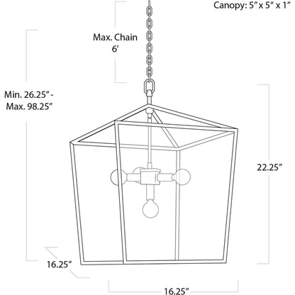 Camden Lantern by Regina Andrew in brass and natural brass. Made from steel in a cottage & farmhouse style.