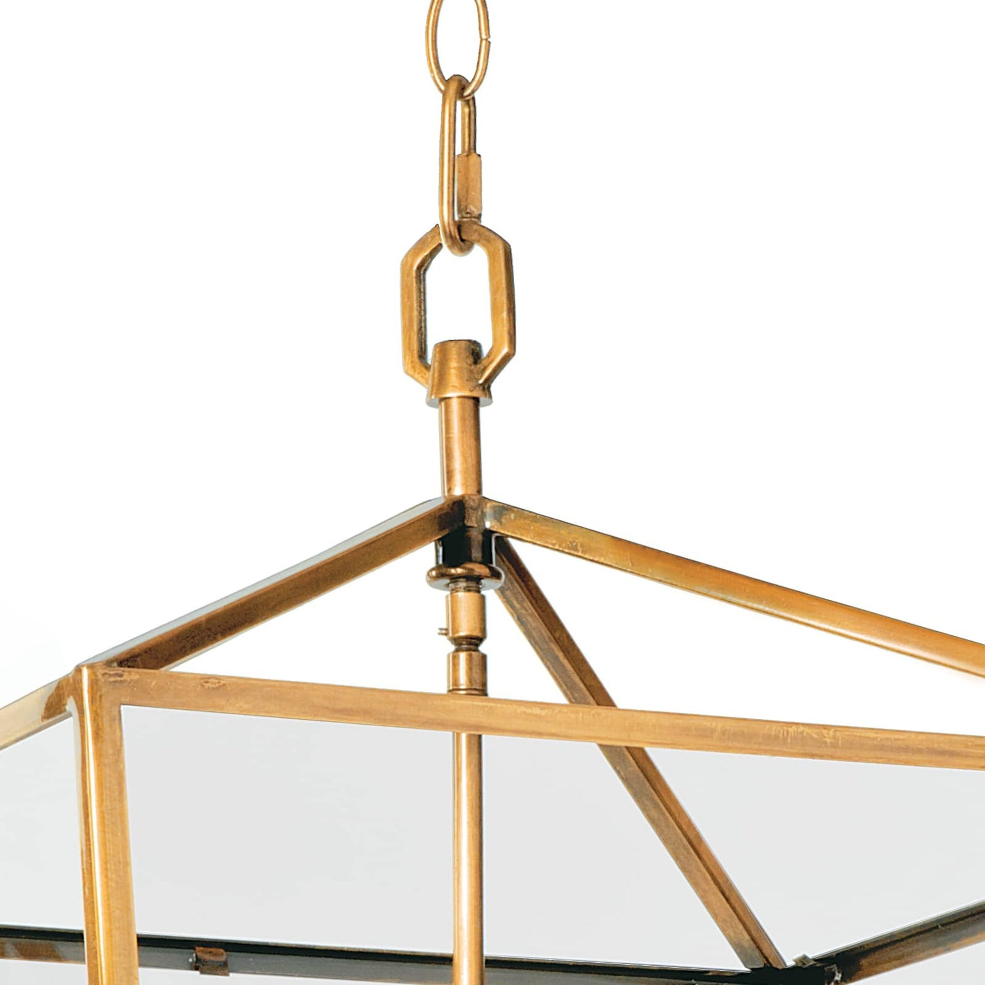 Camden Lantern by Regina Andrew in brass and natural brass. Made from steel in a cottage & farmhouse style.
