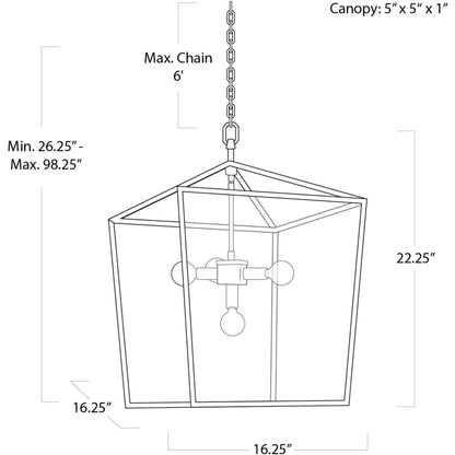 Camden Lantern by Regina Andrew in brass and natural brass. Made from steel in a cottage & farmhouse style.