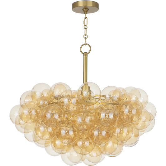 Bubbles Chandelier, Amber by Regina Andrew. Made from glass in a modern style.